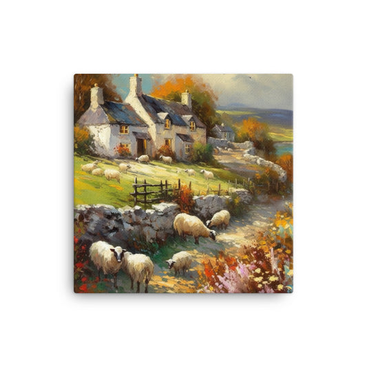 Lambs In The Countryside Canvas - Aesthetics Of The Immaculate