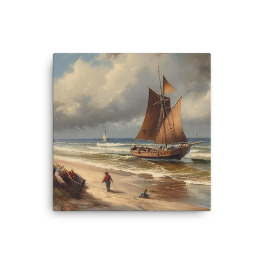 Ships On The Beach Canvas - Aesthetics Of The Immaculate