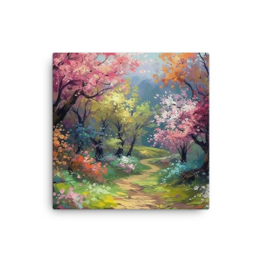 Spring Path With Oil Colors Canvas - Aesthetics Of The Immaculate