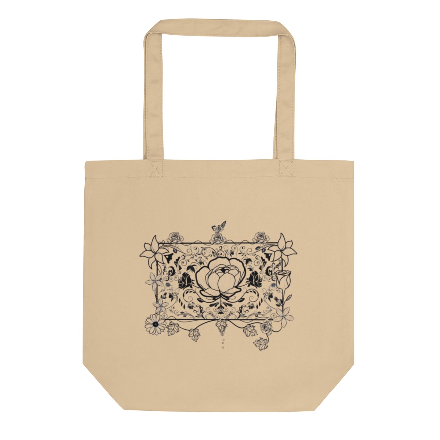 Floral Line Art Tote Bag - Aesthetics Of The Immaculate