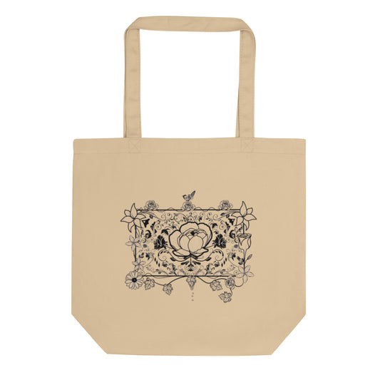 Floral Line Art Tote Bag - Aesthetics Of The Immaculate