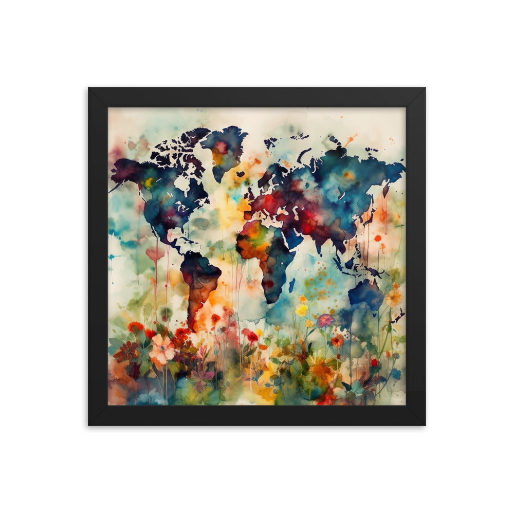 The Watercolor World Framed Poster - Aesthetics Of The Immaculate