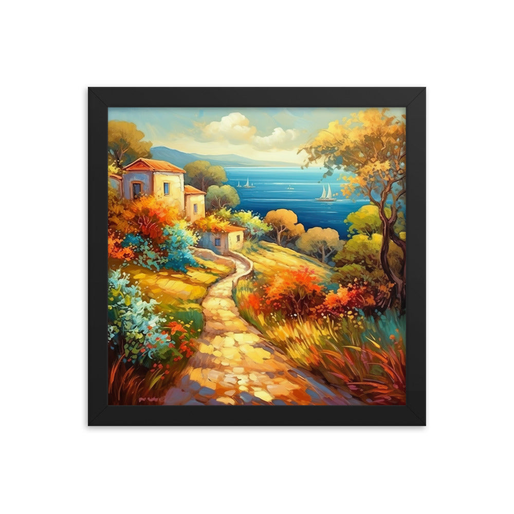 Coast Of Italy Framed Poster - Aesthetics Of The Immaculate