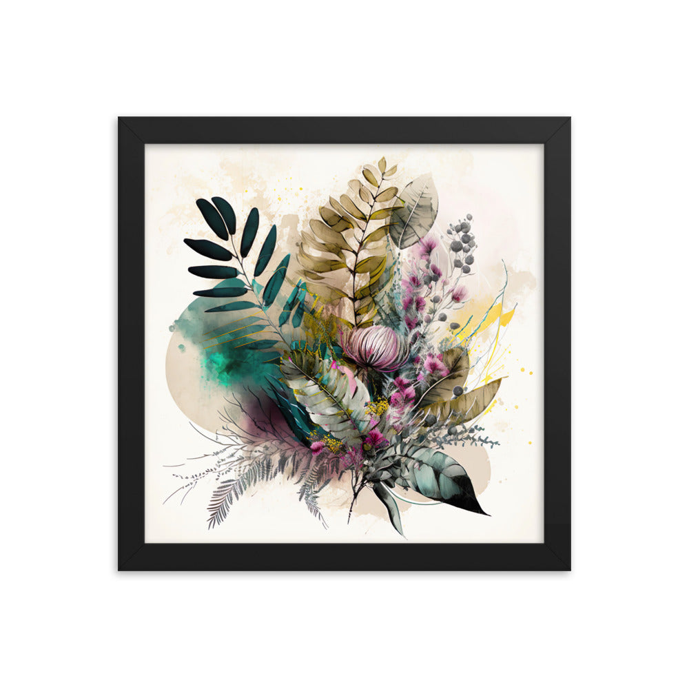 Abstract Boho Botanical Framed Poster - Aesthetics Of The Immaculate