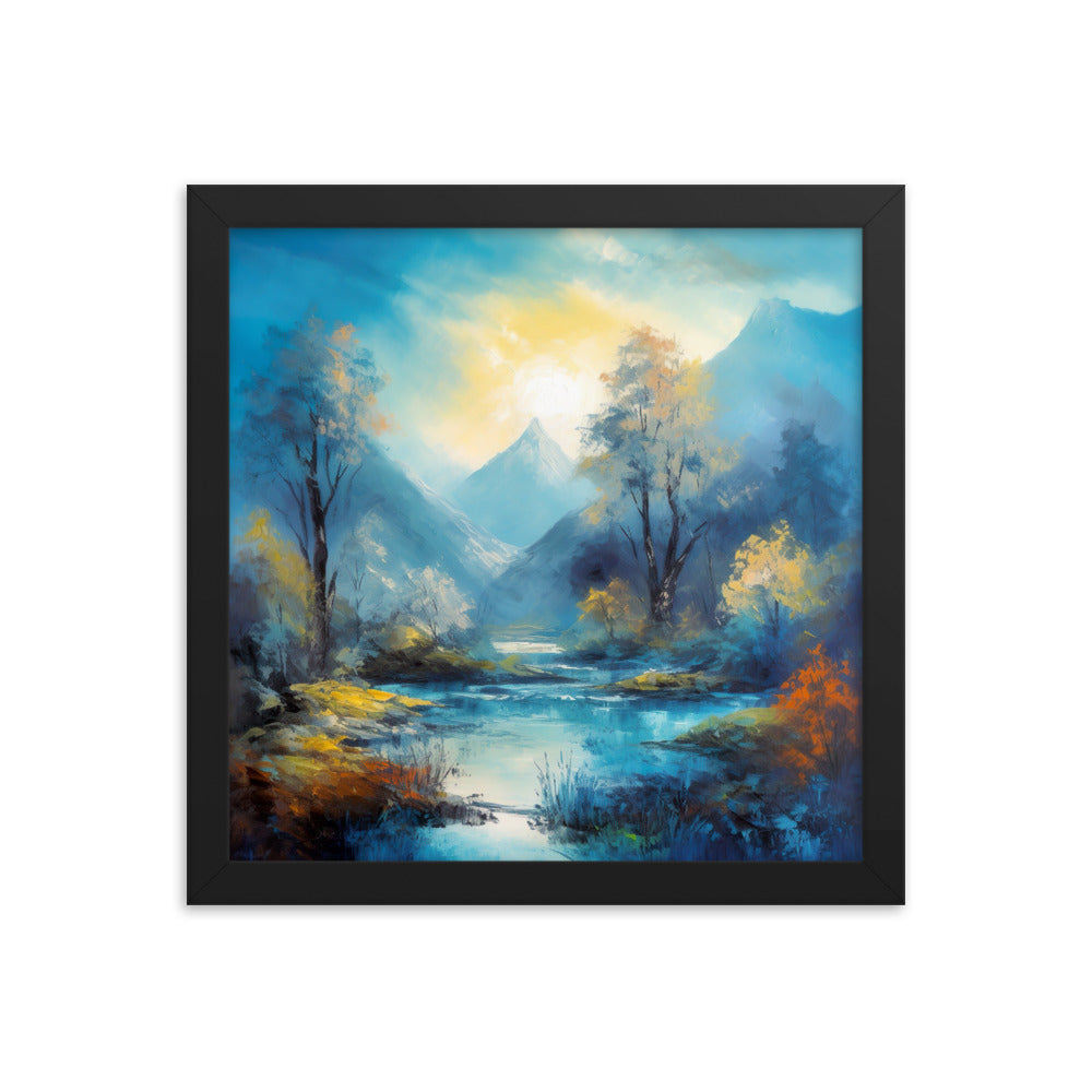 Blue Valley Acrylic Framed Poster - Aesthetics Of The Immaculate