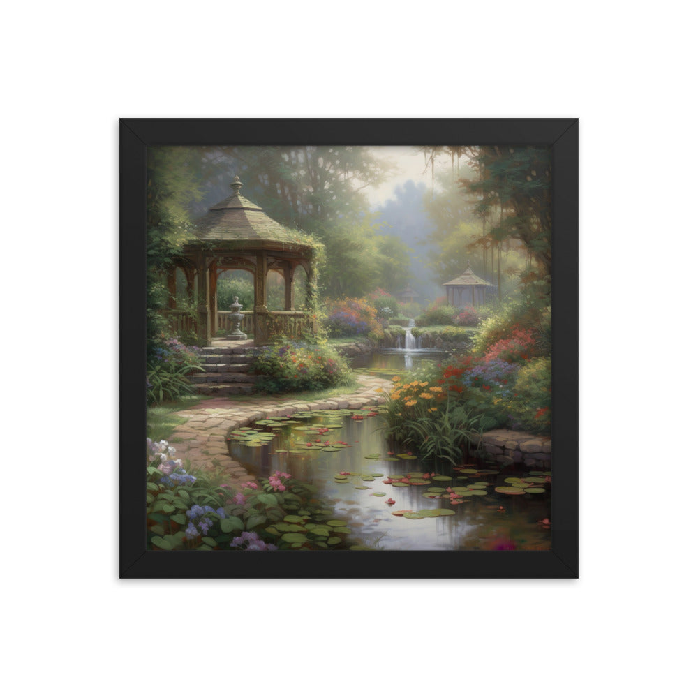 Gazebo In The Garden Framed poster - Aesthetics Of The Immaculate