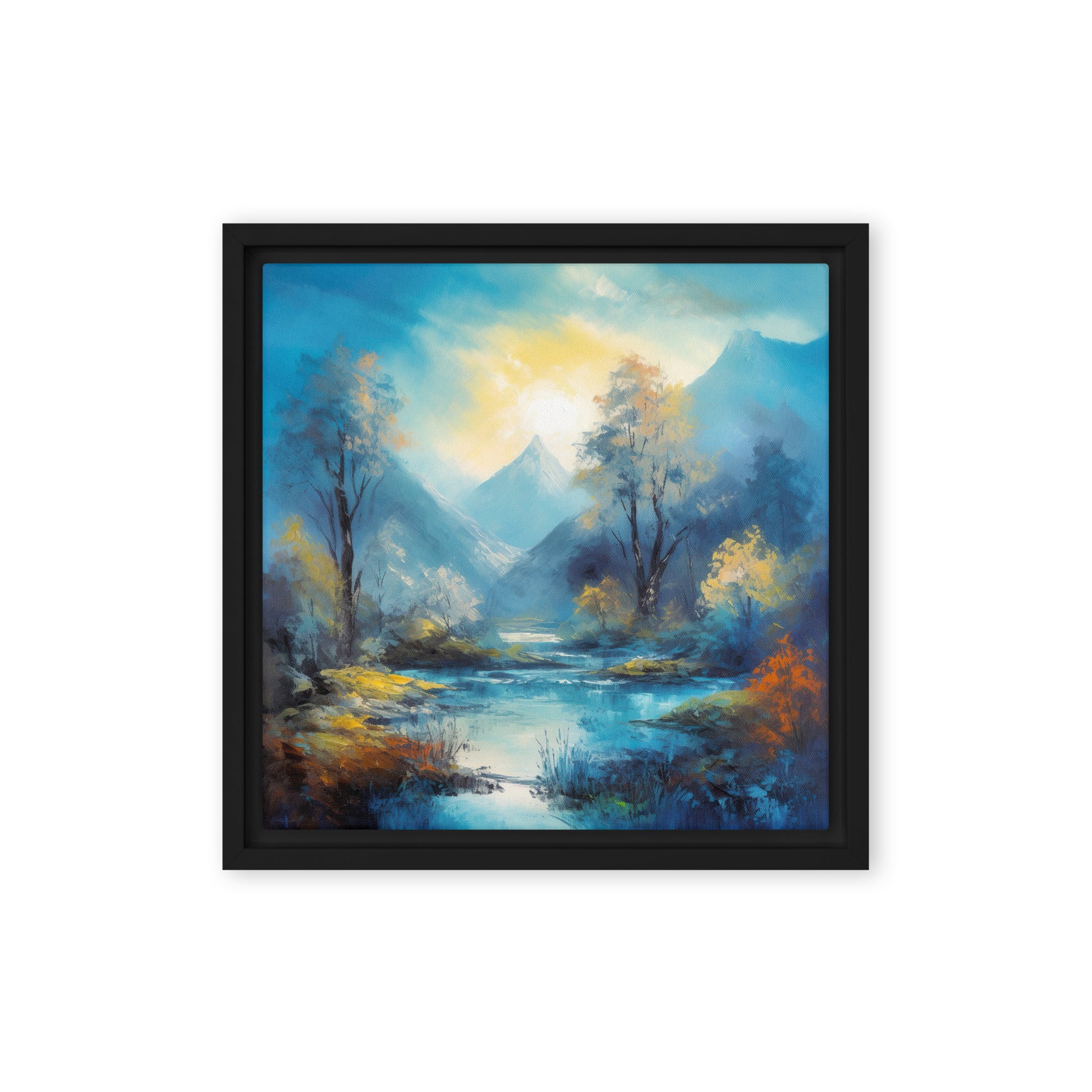 Blue Valley Acrylic Framed Canvas - Aesthetics Of The Immaculate