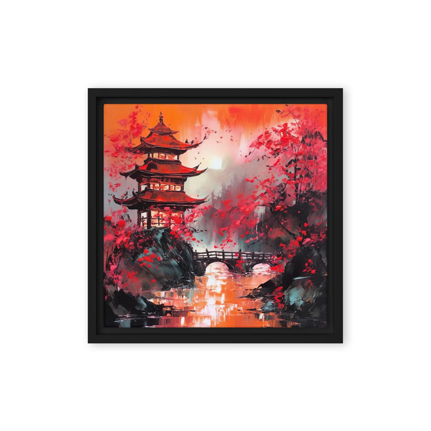 Flower Tower Framed canvas - Aesthetics Of The Immaculate