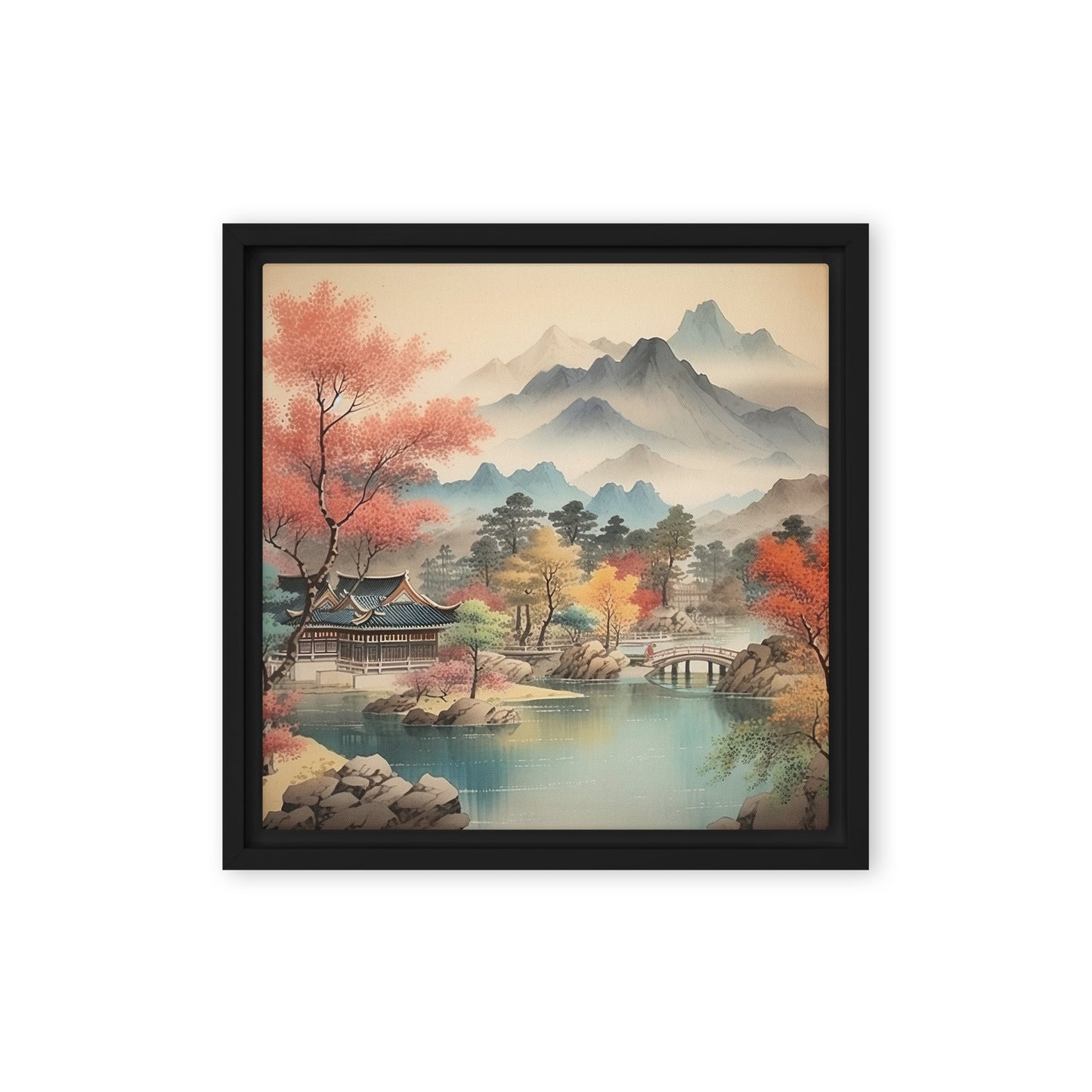 River Town In Korea Framed canvas - Aesthetics Of The Immaculate