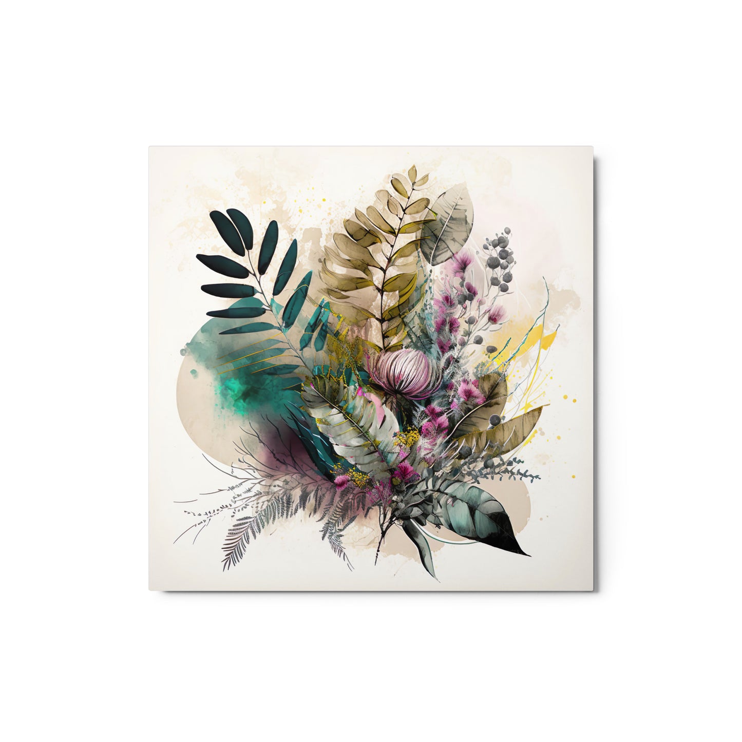 Abstract Boho Botanical Metal Print - Aesthetics Of The Immaculate