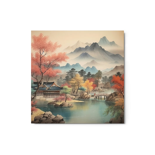 River Town In Korea Metal print - Aesthetics Of The Immaculate