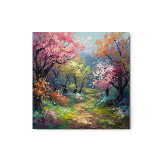 Spring Path With Oil Colors Metal print - Aesthetics Of The Immaculate