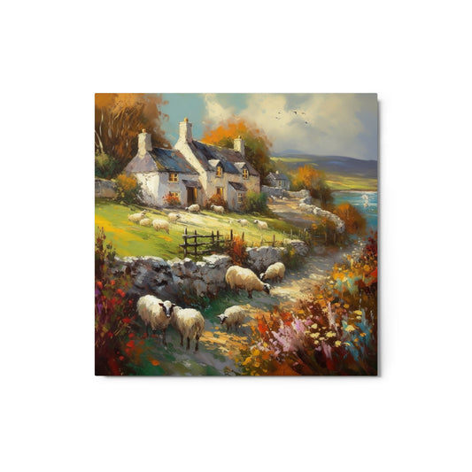 Lambs In The Countryside Metal print - Aesthetics Of The Immaculate
