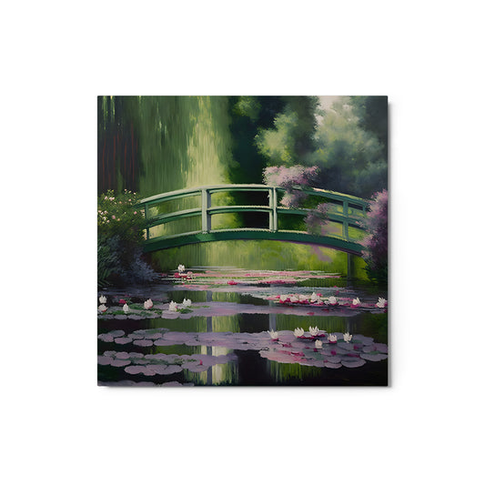 Lily Pad Bridge Metal print - Aesthetics Of The Immaculate