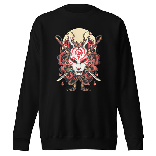 Samurai Kitsune Mask Unisex Sweatshirt - Aesthetics Of The Immaculate