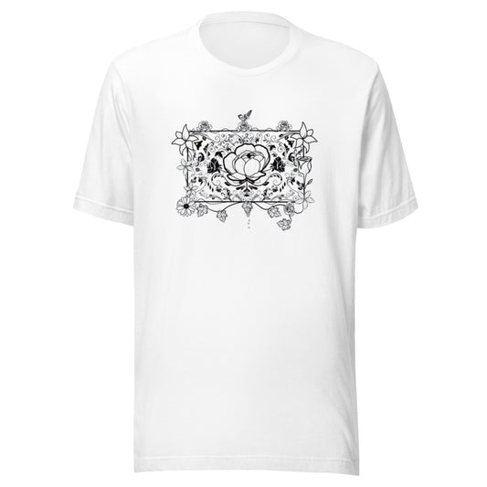 Floral Line Art T-Shirt - Aesthetics Of The Immaculate